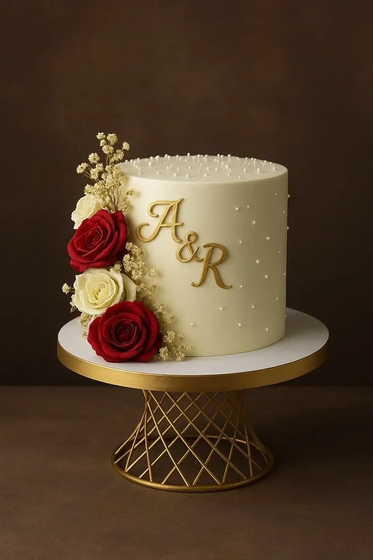 Wedding and engagement cake by Zaika Bake